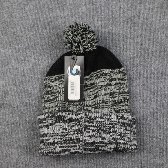 Baltimore Ravens Hat Beanie Mens One Size Black Gray NFL Football Cuffed Pom - Picture 4 of 9